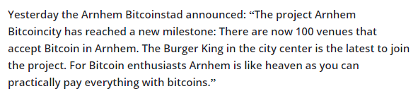 Screenshot of Burger King on Bitcoin