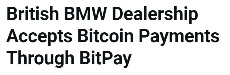 Screenshot of BMW on Bitcoin