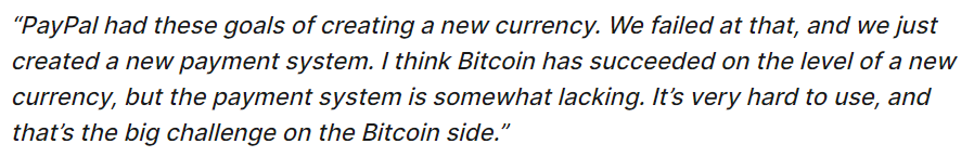 Screenshot of Peter Thiel on Bitcoin