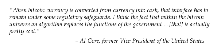 Screenshot of Al Gore on Bitcoin