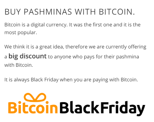 Screenshot of MyPashmina on Bitcoin