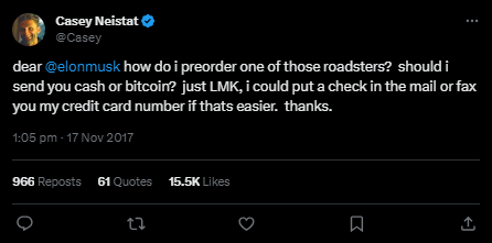 Screenshot of Casey Neistat on Bitcoin