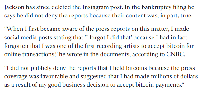 Screenshot of 50 Cent on Bitcoin