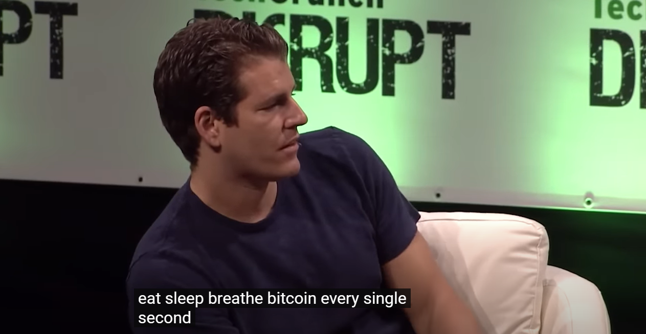 Screenshot of Winklevoss Twins on Bitcoin