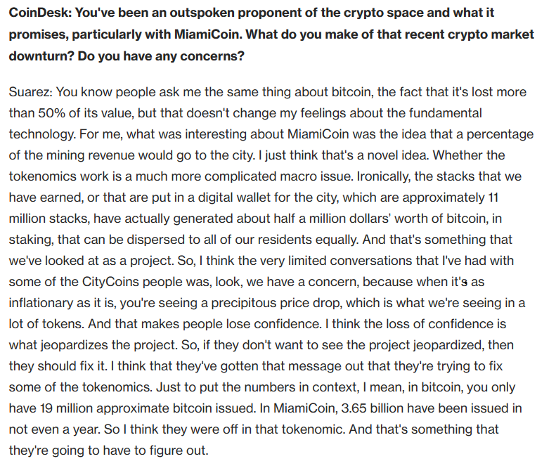 Screenshot of Francis Suarez on Bitcoin