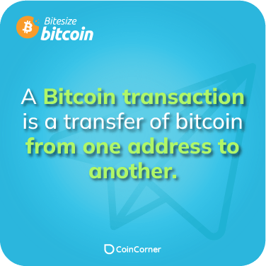 Bitcoin Fact Illustration - What is a bitcoin transaction?