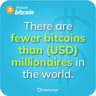 Bitcoin Fact Illustration - How many millionaires are there compared to bitcoins?