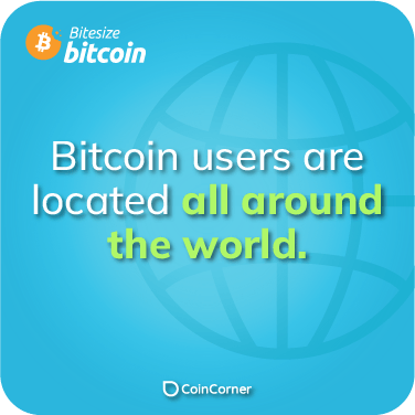 Bitcoin Fact Illustration - Where are bitcoin users from?