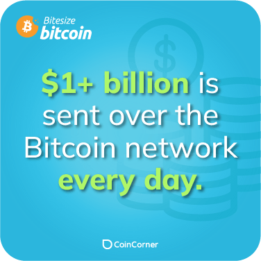 Bitcoin Fact Illustration - How much is transacted over the Bitcoin Network daily?