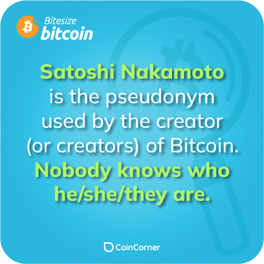 Bitcoin Fact Illustration - Who created Bitcoin?